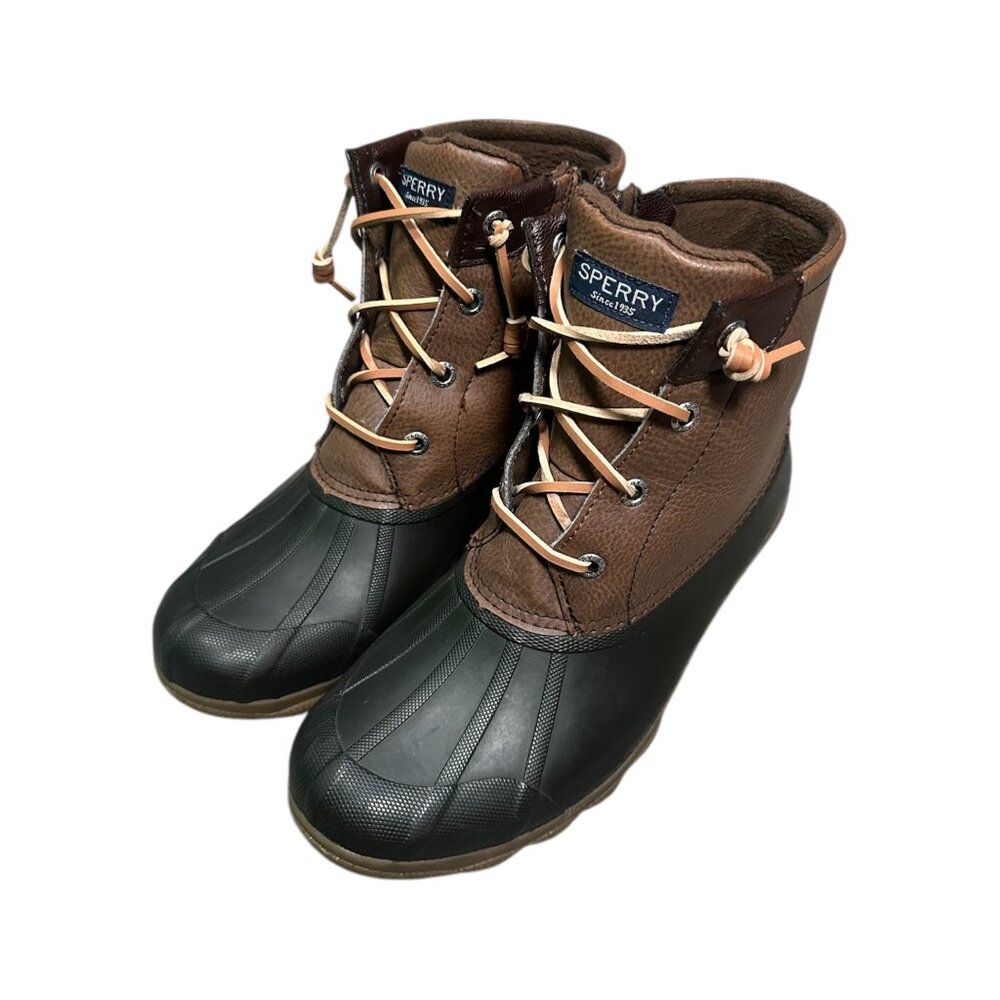 Sperry Syren Gulf Duck Boot Waterproof Womens Size 6 Brown Outdoor Rain Boots